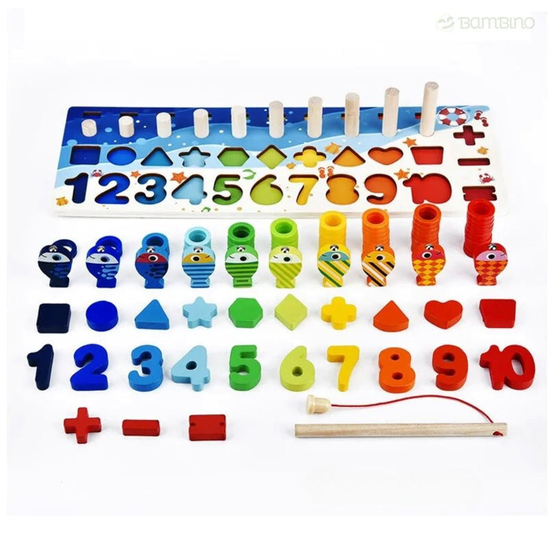 Brinquedo Kit Desenvolvimento Infantil: Coordenação, Paciência e Raciocínio Lógico Bambino