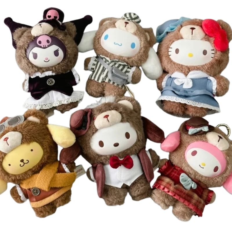 Boneco Labubu Hello Kitty Ursinho