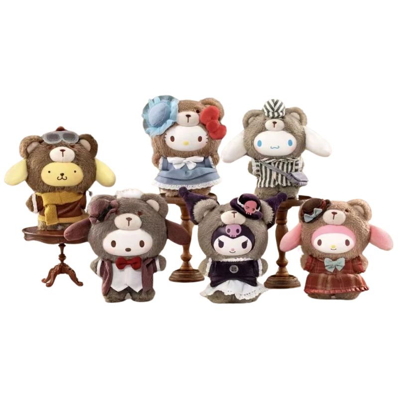 Boneco Labubu Hello Kitty Ursinho