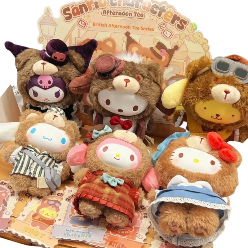 Boneco Labubu Hello Kitty Ursinho