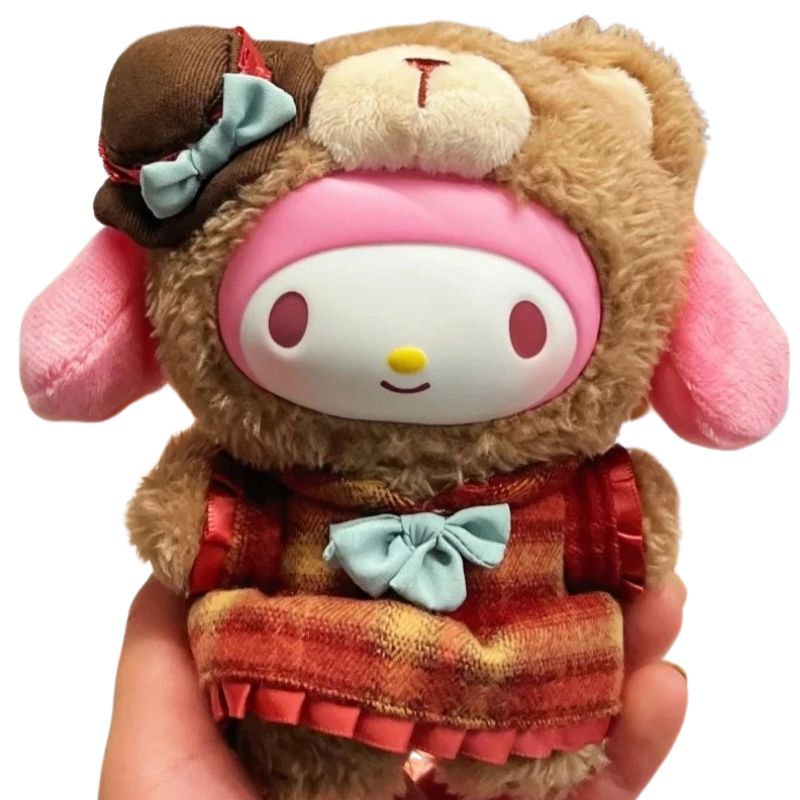 Boneco Labubu Hello Kitty Ursinho