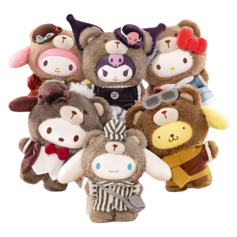 Boneco Labubu Hello Kitty Ursinho