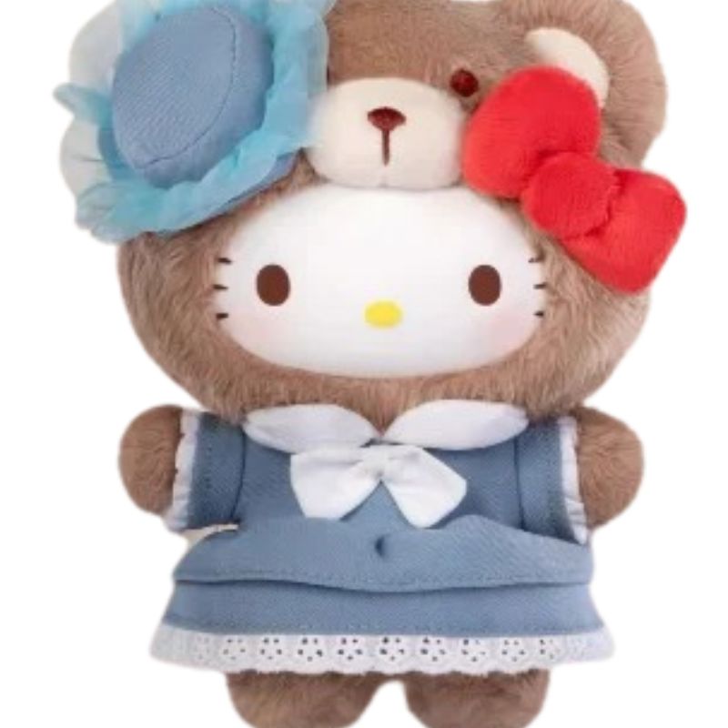 Boneco Labubu Hello Kitty Ursinho