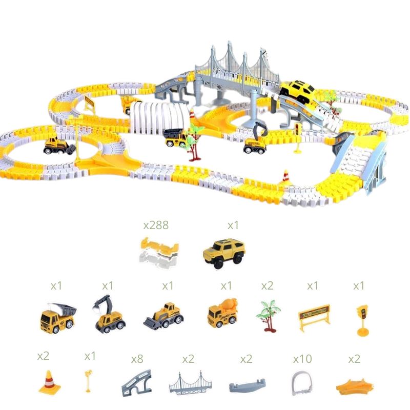 Brinquedo de Construção de Estradas Infantil Bambino