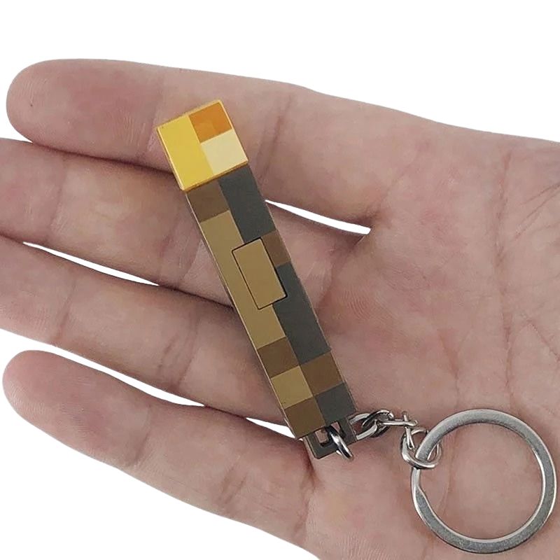 Chaveiro Tocha Iluminada Minecraft