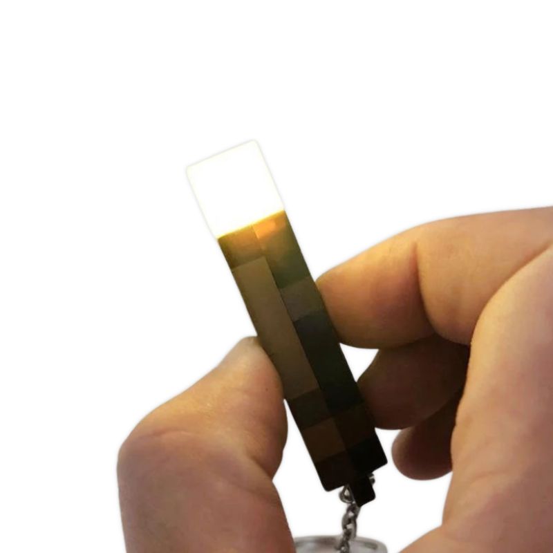 Chaveiro Tocha Iluminada Minecraft