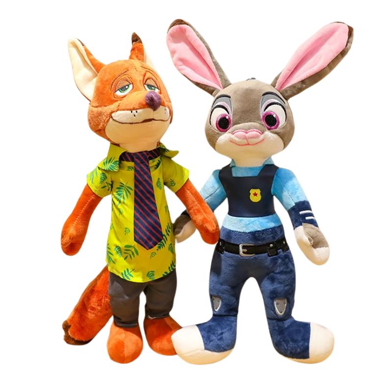 Conjunto Pelúcia Zootopia Nick Raposa e Judy Coelha