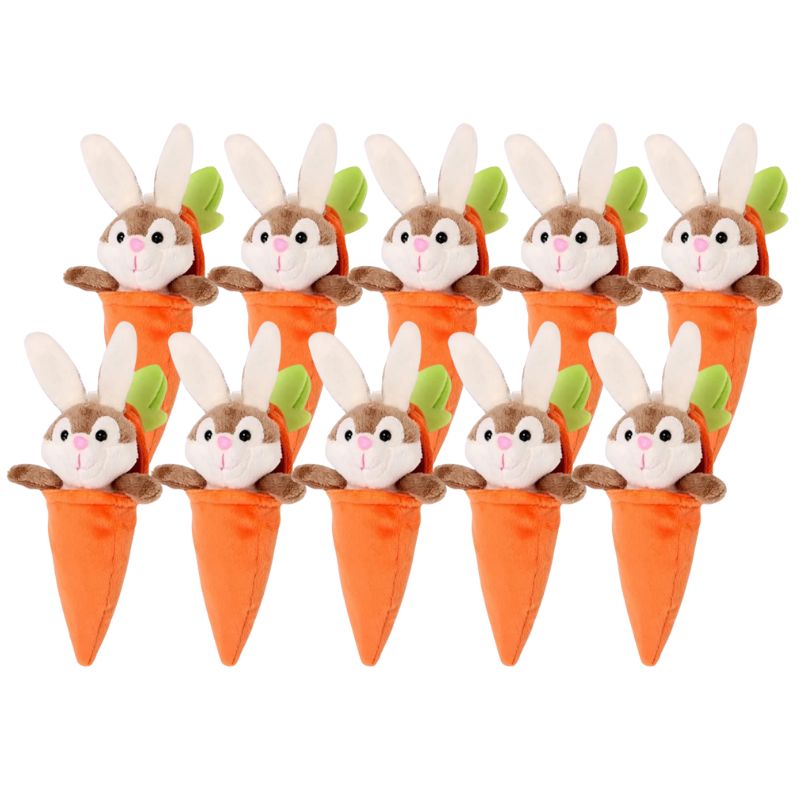 Mini Coelho de pelúcia com cenoura