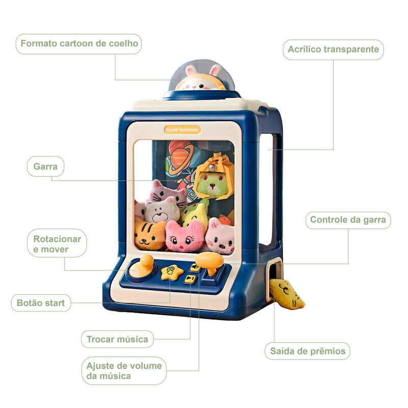 Máquina Shopping de Pegar Bichinhos com 10 Bichinhos Inclusos